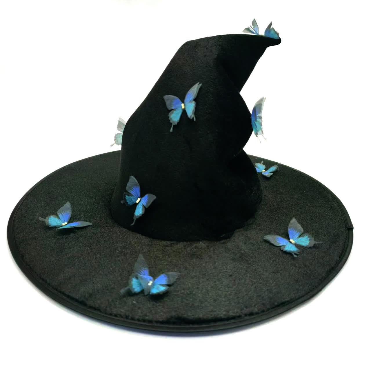 Chapeau de sorcière papillon d'Halloween grande taille - Bleu - Taille unique - image 6