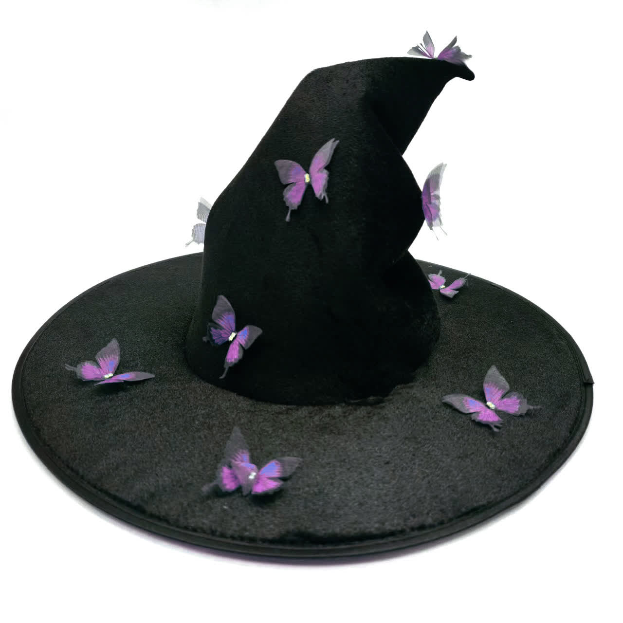 Chapeau de sorcière papillon d'Halloween grande taille - Violet - Taille unique - image 2