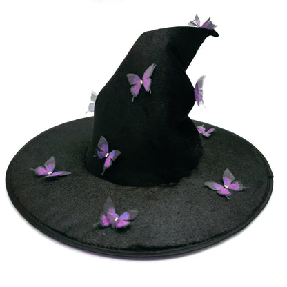 Chapeau de sorcière papillon d'Halloween grande taille - Violet - Taille unique - image 2