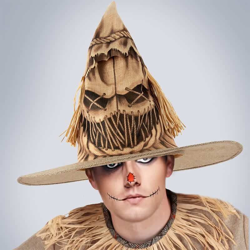 Chapeau de sorcière épouvantail d'Halloween grande taille - image 3
