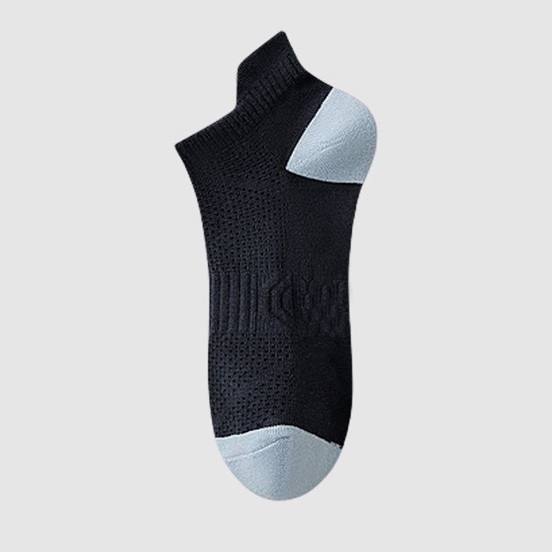 Chaussettes de compression respirantes en coton et maille anti-transpiration (5 paires) - Gris foncé - EU40-44 (US7-10) - image 4