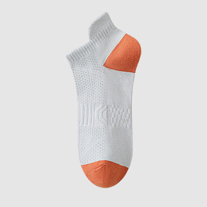 Chaussettes de compression respirantes en coton et maille anti-transpiration (5 paires) - Gris clair - EU40-44 (US7-10) - image 5