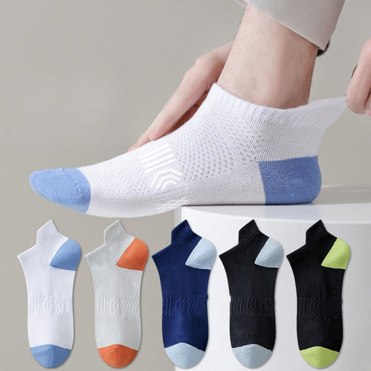 Chaussettes de compression respirantes en coton et maille anti-transpiration (5 paires) - image 0