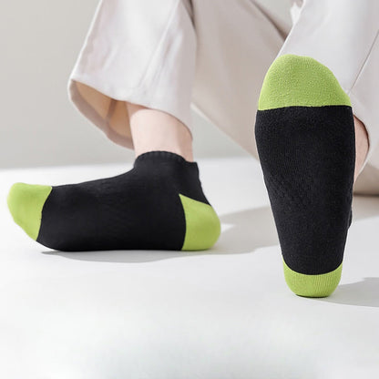 Chaussettes de compression respirantes en coton et maille anti-transpiration (5 paires) - image 1