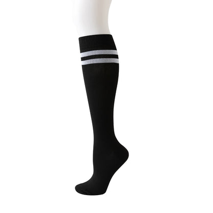 Chaussettes de compression hautes rayées (6 paires) - image 1