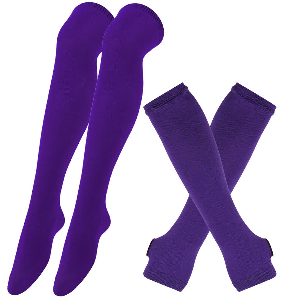 Ensemble de gants et chaussettes hautes Purple Series - Violet - D - Taille unique - image 3