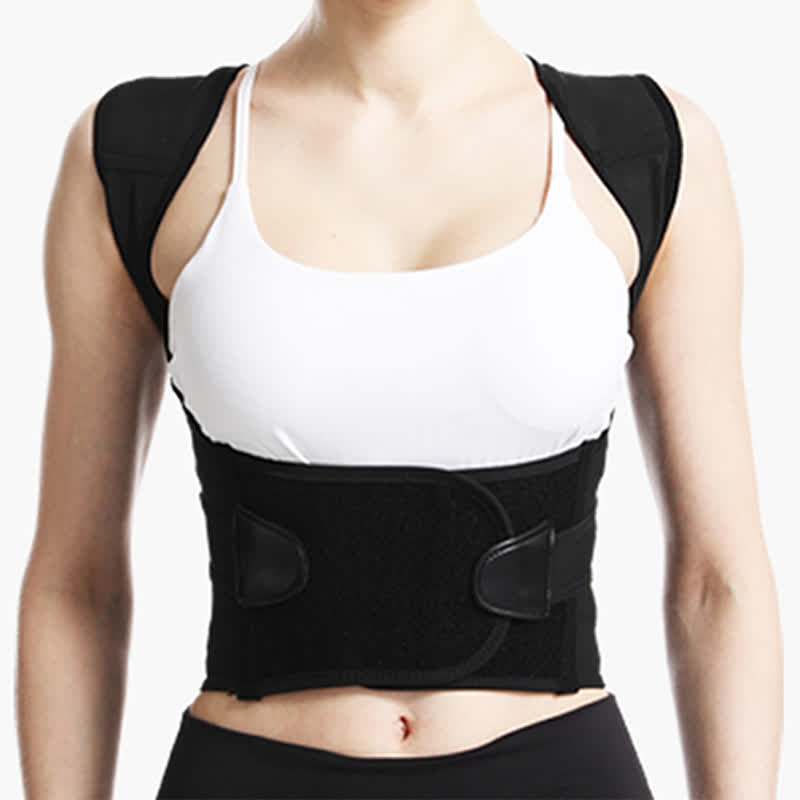 Correcteur de posture élastique respirant pour les épaules - Noir - 6XL - image 0