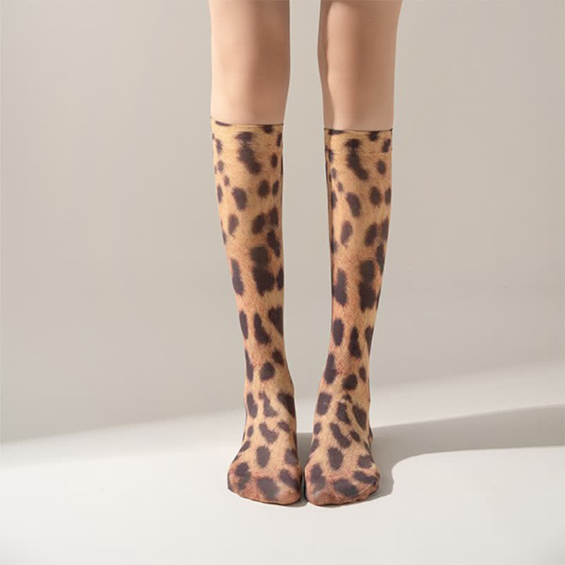Chaussettes hautes à imprimé camouflage léopard sauvage (5 paires) - image 3