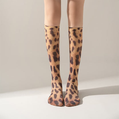Chaussettes hautes à imprimé camouflage léopard sauvage (5 paires) - image 3