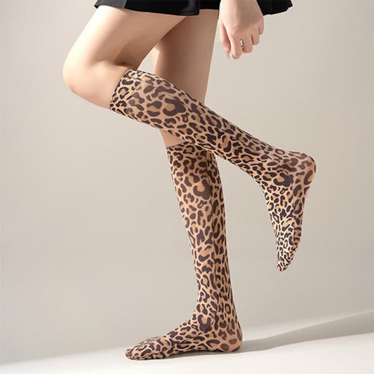 Chaussettes hautes à imprimé camouflage léopard sauvage (5 paires) - image 0