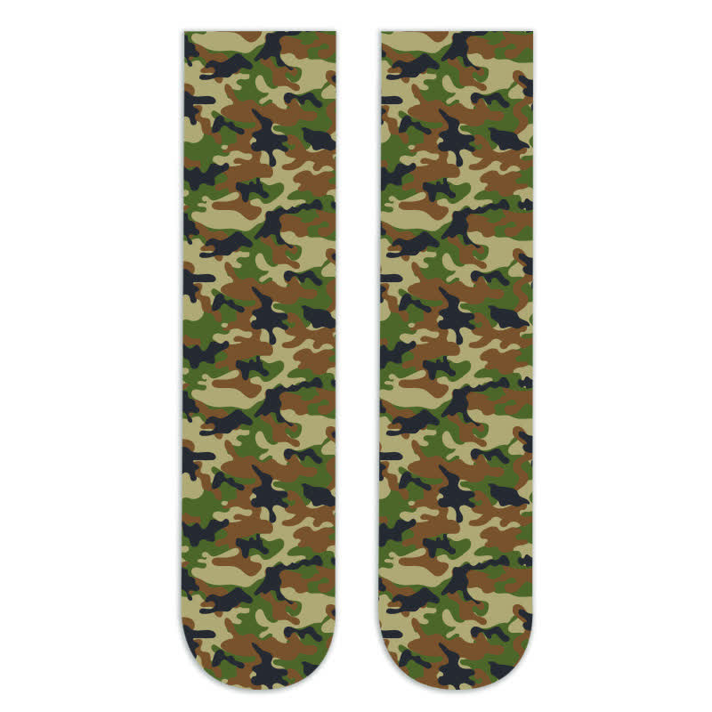 Chaussettes hautes à imprimé camouflage léopard sauvage (5 paires) - F - EU36-42 (US3-8.5) - image 15