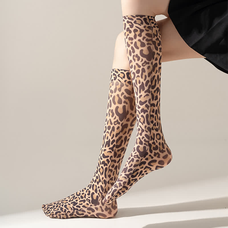 Chaussettes hautes à imprimé camouflage léopard sauvage (5 paires) - image 1