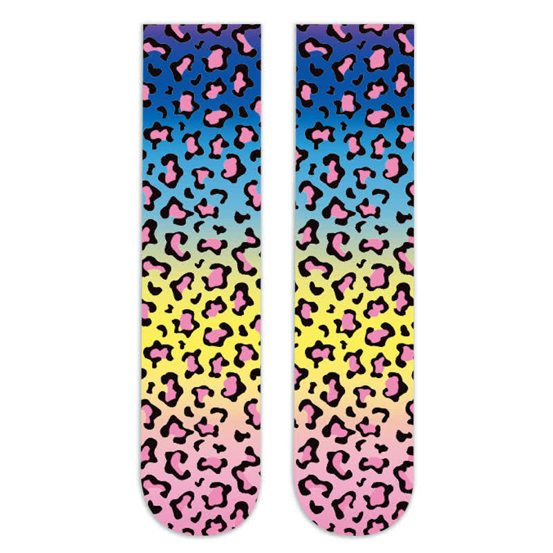 Chaussettes hautes à imprimé camouflage léopard sauvage (5 paires) - E - EU36-42 (US3-8.5) - image 13