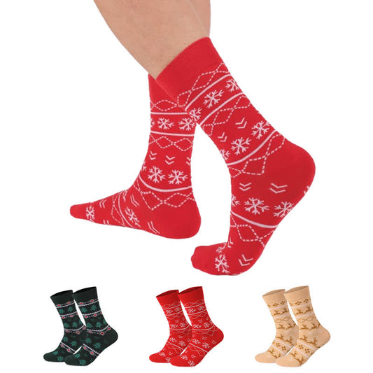 Chaussettes de Noël motif élan (3 paires) - image 0