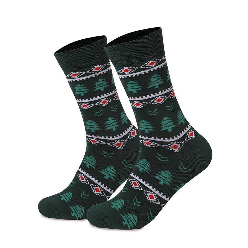 Chaussettes de Noël motif élan (3 paires) - Noir - EU36-46 (US4-12) - image 4