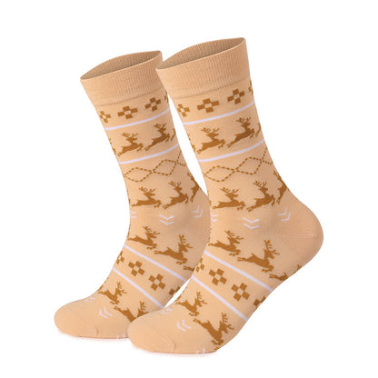 Chaussettes de Noël motif élan (3 paires) - Abricot - EU36-46 (US4-12) - image 11