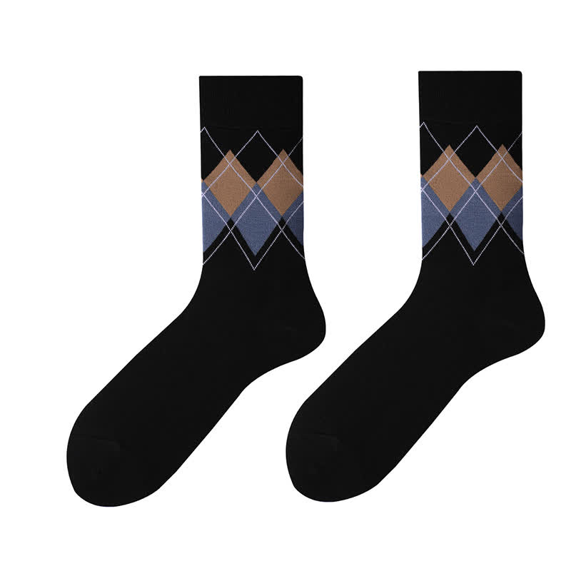 Chaussettes à carreaux style britannique (4 paires) - image 13