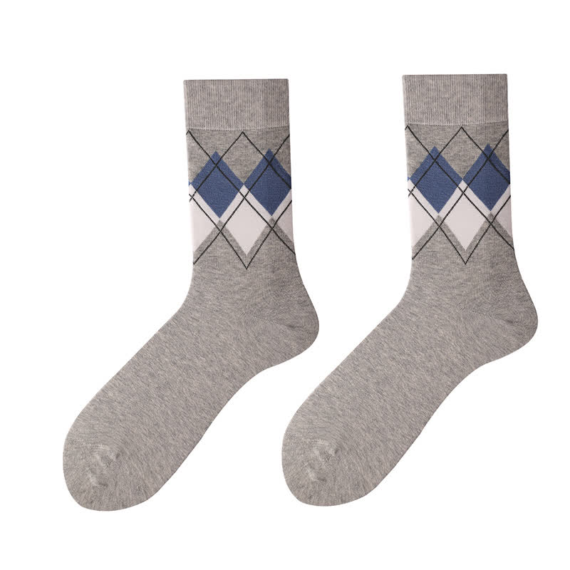 Chaussettes à carreaux style britannique (4 paires) - image 7