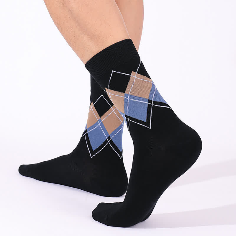 Chaussettes à carreaux style britannique (4 paires) - image 11