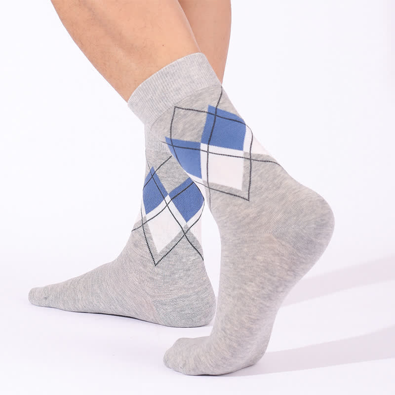 Chaussettes à carreaux style britannique (4 paires) - image 5
