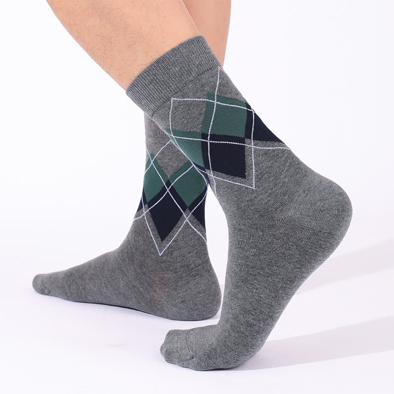 Chaussettes à carreaux style britannique (4 paires) - image 8