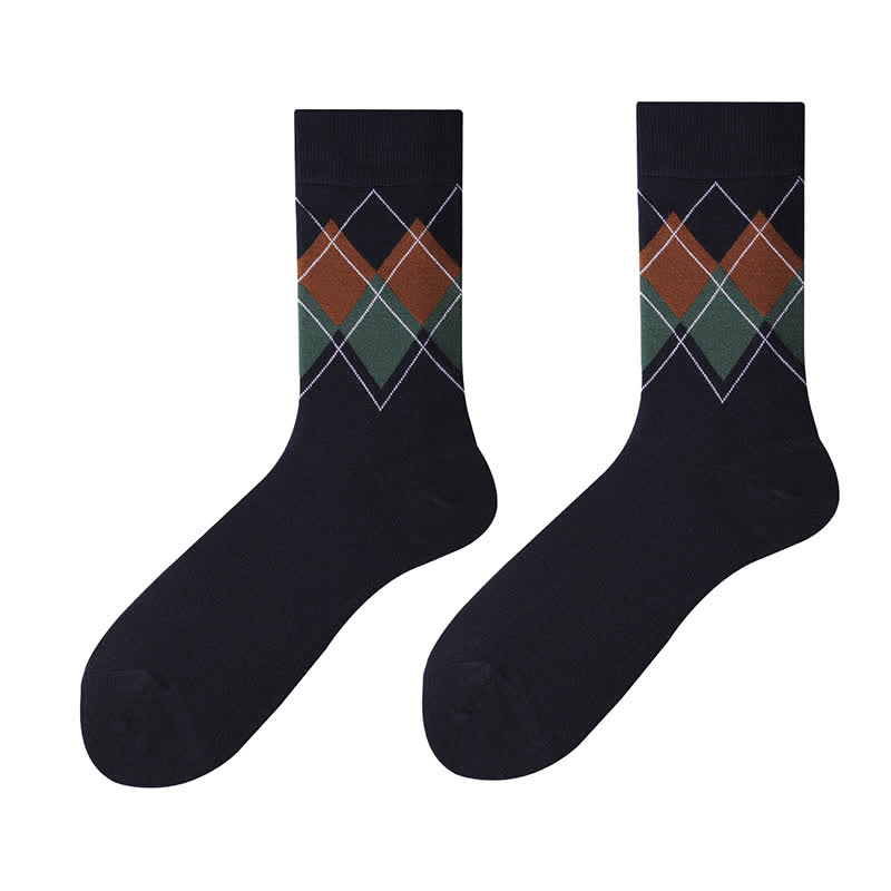 Chaussettes à carreaux style britannique (4 paires) - image 4