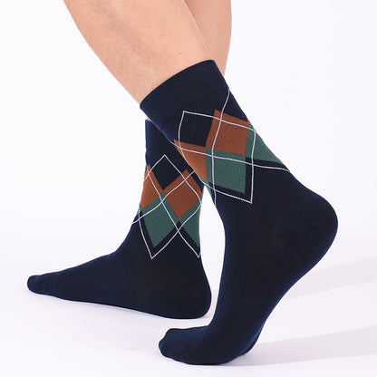 Chaussettes à carreaux style britannique (4 paires) - image 2