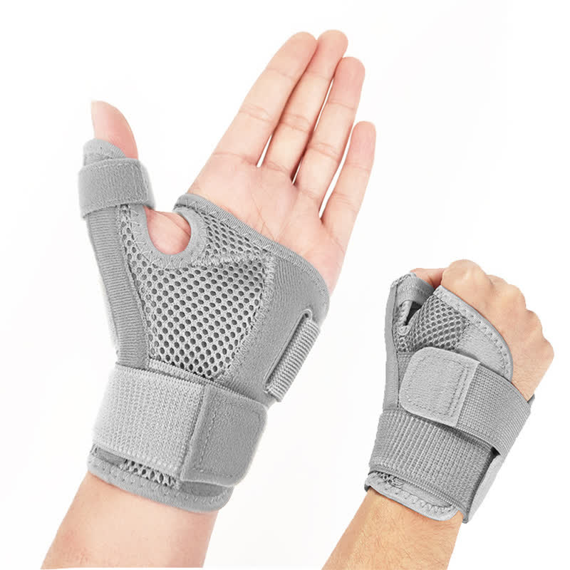 Attelle de poignet de compression confortable en maille respirante - Gris - Taille unique - image 7