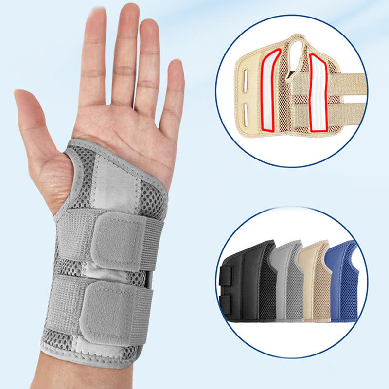 Attelles de poignet de compression respirantes de couleur unie - Gris - L/XL - image 2