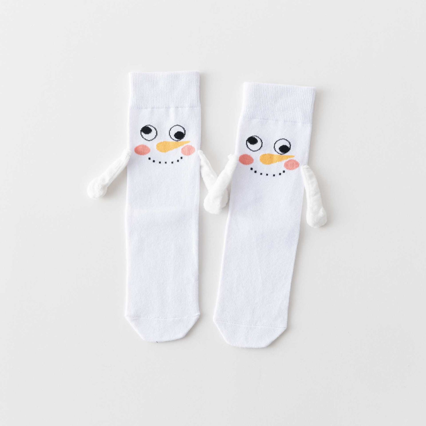Chaussettes courtes amusantes main dans la main grande taille (3 paires) - Blanc - EU36-40 (US3-7) - image 12