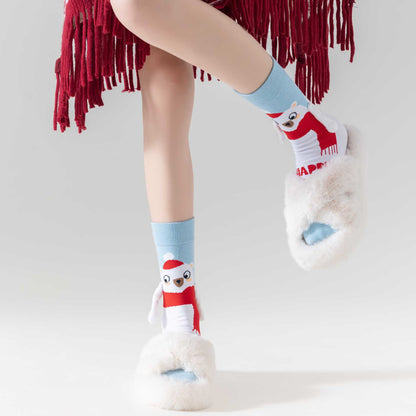 Chaussettes courtes amusantes main dans la main grande taille (3 paires) - image 7