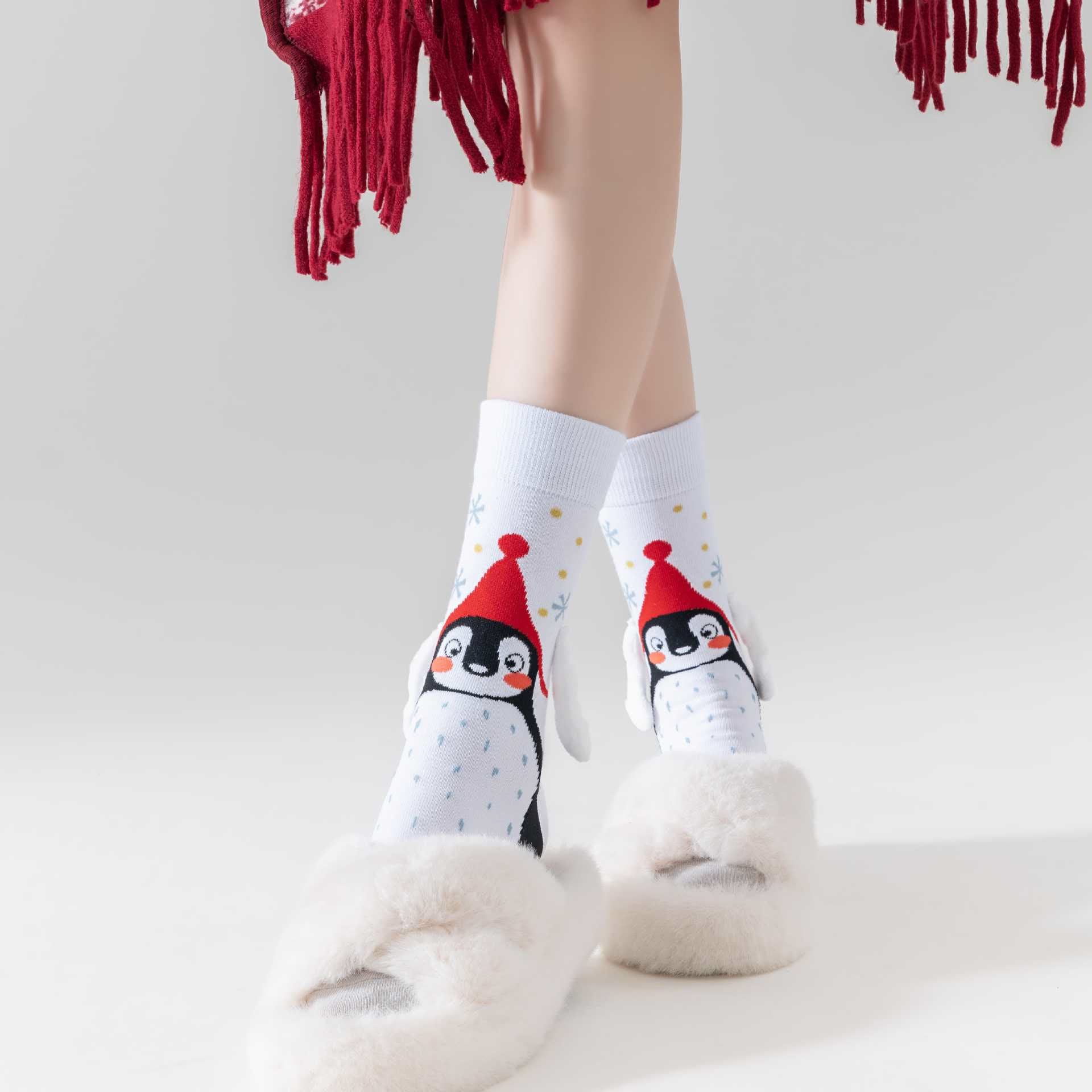 Chaussettes courtes amusantes main dans la main grande taille (3 paires) - image 2