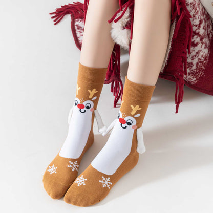 Chaussettes courtes amusantes main dans la main grande taille (3 paires) - image 8