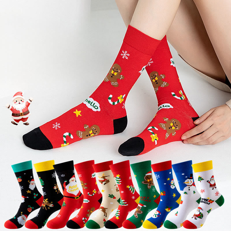 Chaussettes à motif de Noël (3 paires) - image 0