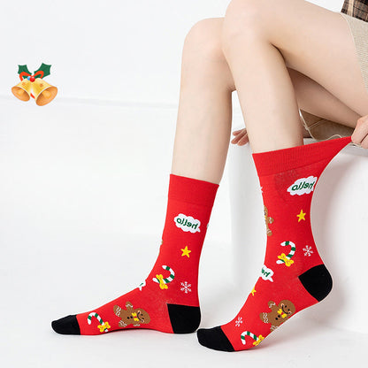 Chaussettes à motif de Noël (3 paires) - image 1