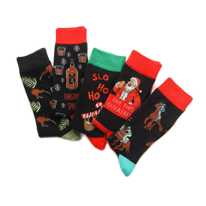 Chaussettes de Noël créatives grande taille (5 paires) - image 8