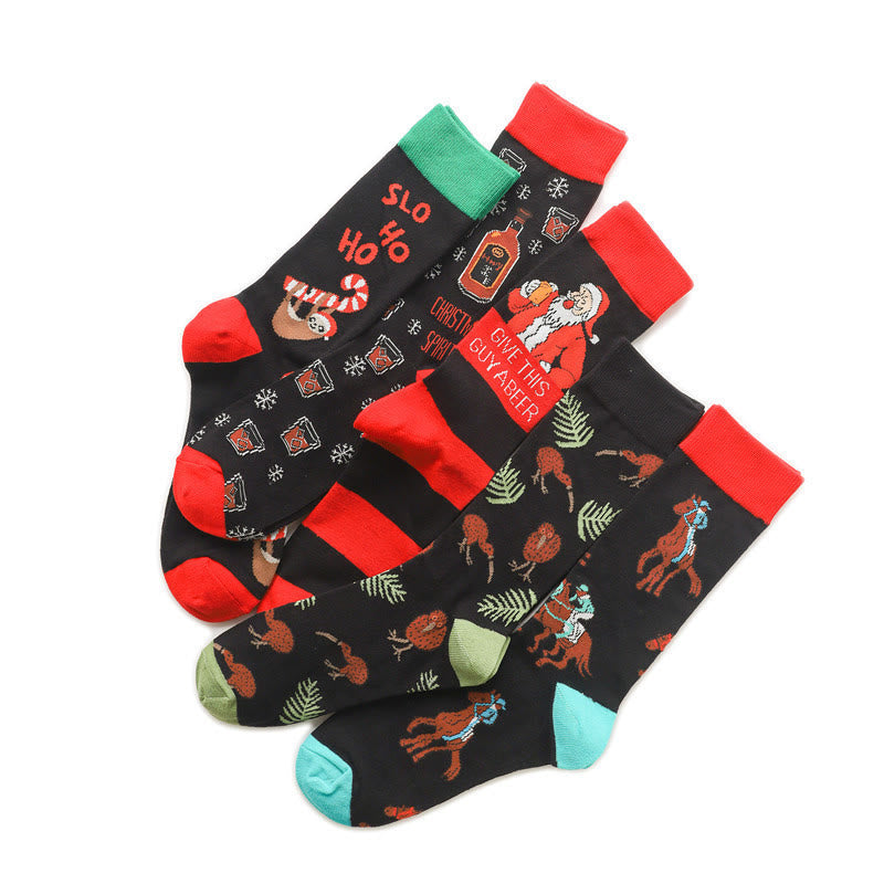 Chaussettes de Noël créatives grande taille (5 paires) - image 7