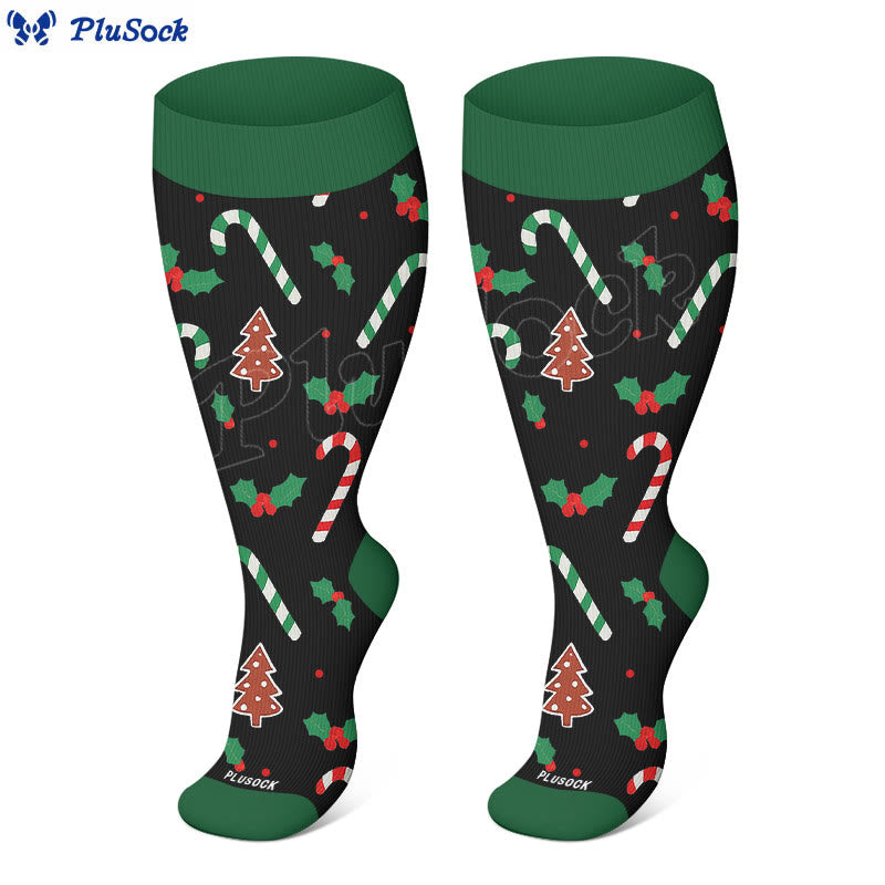 Chaussettes de compression Jolly Christmas grande taille - image 4