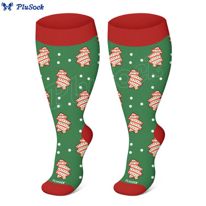 Chaussettes de compression Jolly Christmas grande taille - image 2