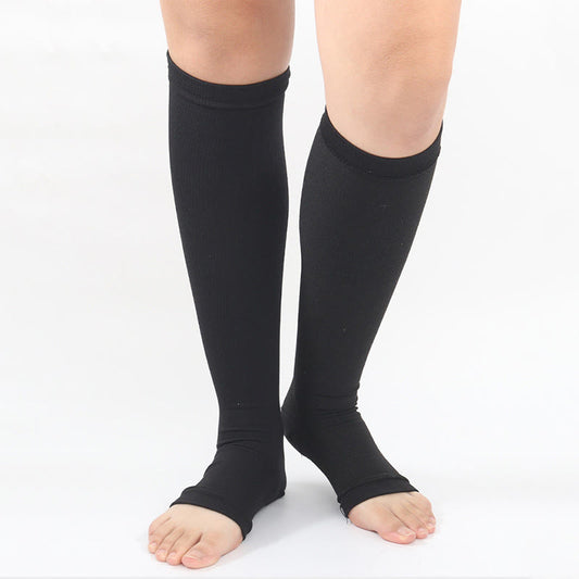Chaussettes de compression confortables sans coutures grande taille (4 paires) - Noir - EU36-42 (US3-8.5) - image 0