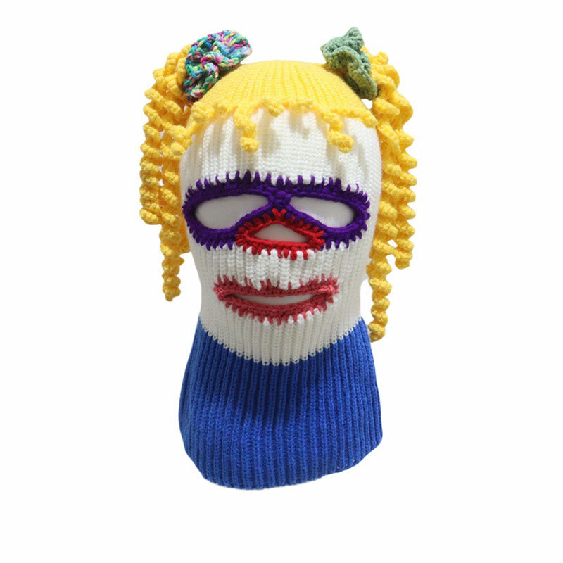 Bonnet masque de clown grande taille - Multicolore - One Size - image 2