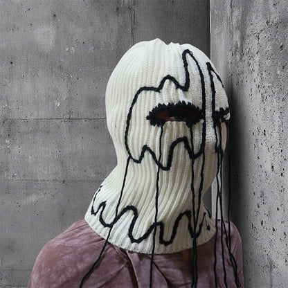 Bonnet tricoté à lignes grande taille - image 3