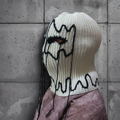 Bonnet tricoté à lignes grande taille - image 2