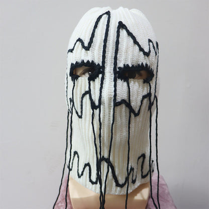 Bonnet tricoté à lignes grande taille - Jaune - One Size - image 1