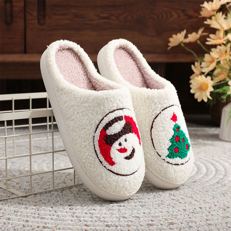 Chaussons bonhomme de neige sapin de Noël grande taille - image 3