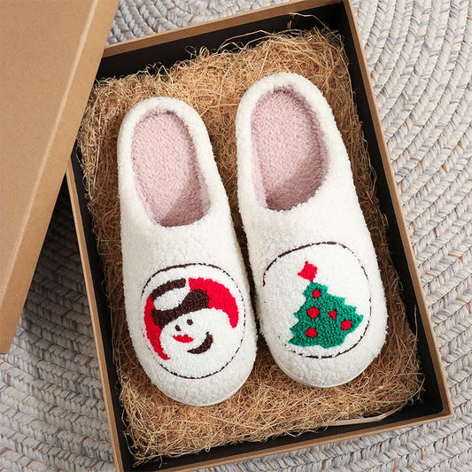 Chaussons bonhomme de neige sapin de Noël grande taille - image 0