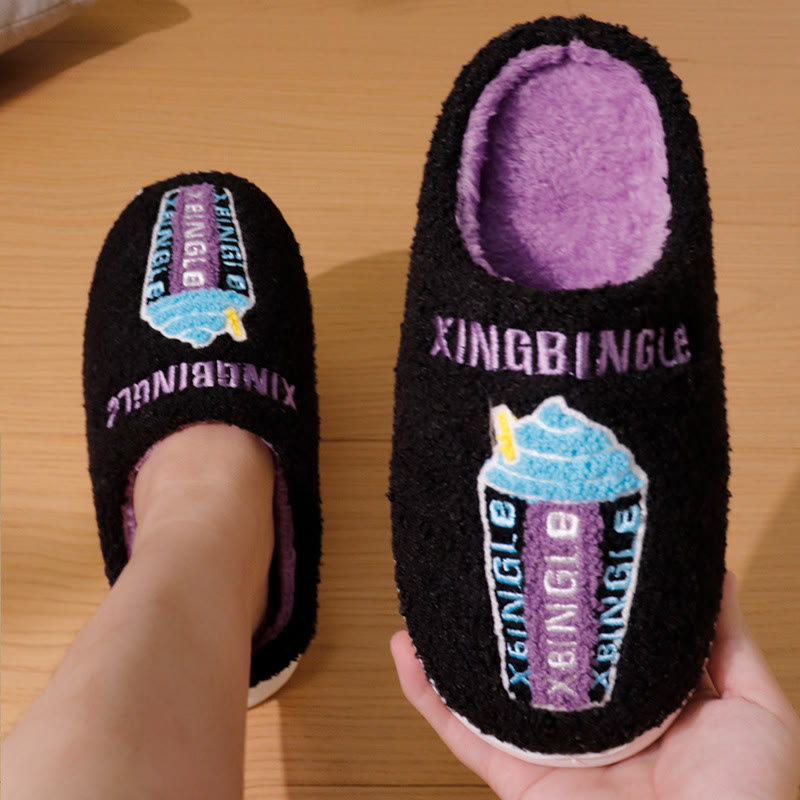 Chaussons grande taille en forme de crème glacée - image 1