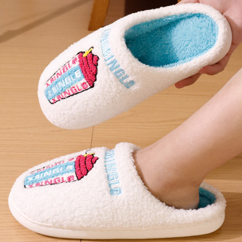 Chaussons grande taille en forme de crème glacée - image 0