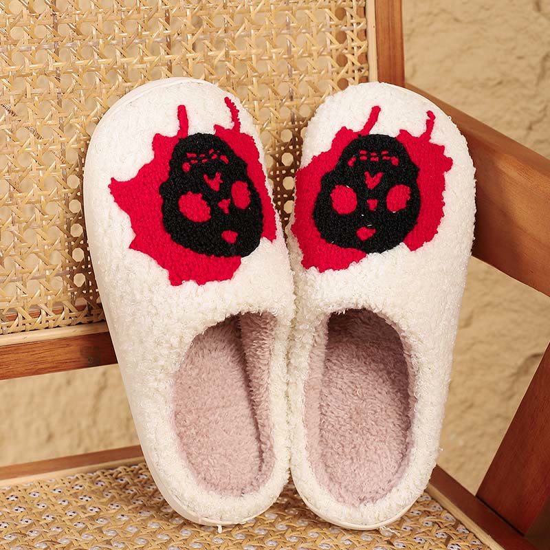 Chaussons grande taille à motif tête de mort sanglante - Blanc - EU44-45(US10-11) - image 3