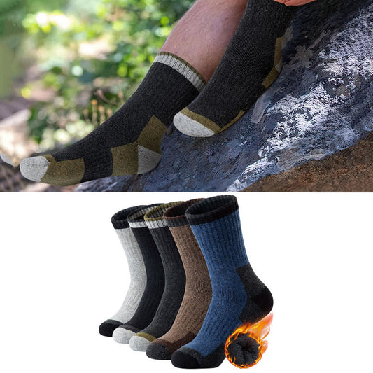 Chaussettes d'hiver en laine grande taille (5 paires) - image 0